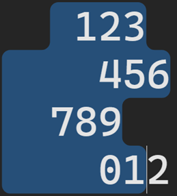 Rounded selection corners