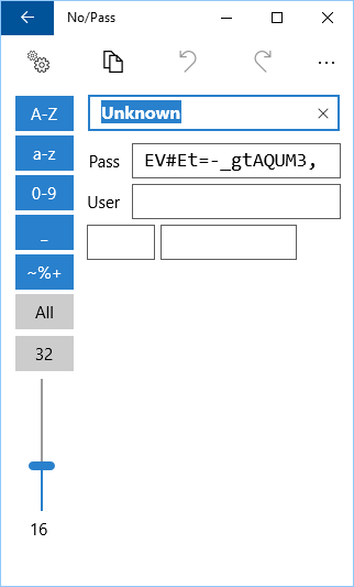 Adding a new password in No/Pass